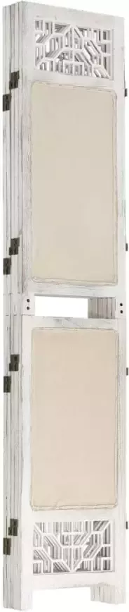 VidaXL -Kamerscherm-met-5-panelen-175x165-cm-stof-crèmekleurig - Foto 3