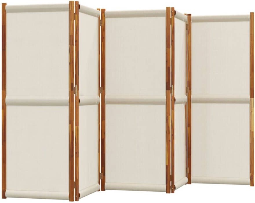 VidaXL -Kamerscherm-met-5-panelen-350x180-cm-lichtgrijs