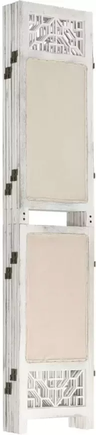VidaXL -Kamerscherm-met-6-panelen-210x165-cm-stof-crèmekleurig - Foto 3