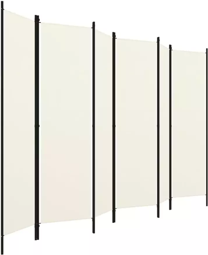 VidaXL -Kamerscherm-met-6-panelen-300x180-cm-crèmewit