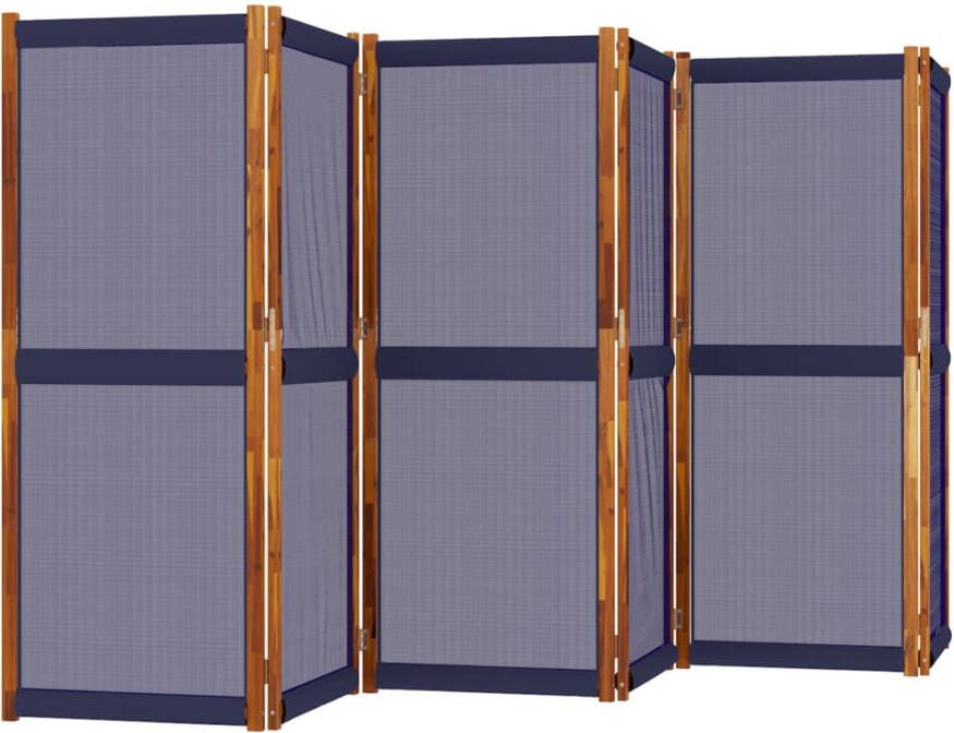 VidaXL -Kamerscherm-met-6-panelen-420x180-cm-donkerblauw