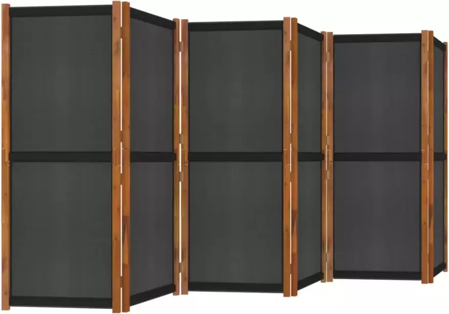 VidaXL -Kamerscherm-met-6-panelen-420x180-cm-zwart - Foto 3