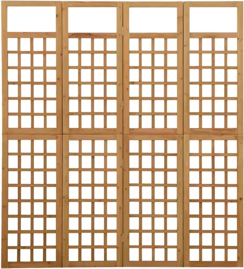 VidaXL -Kamerscherm trellis-met-4-panelen161x180-cm-massief-vurenhout - Foto 2