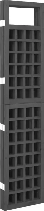 VidaXL -Kamerscherm trellis-met-4-panelen161x180-cm-vurenhout-zwart - Foto 4