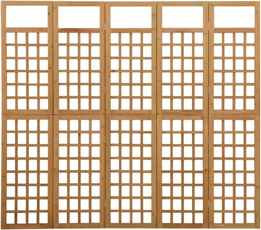 VidaXL -Kamerscherm trellis-met-5-panelen-201 5x180-cm-vurenhout - Foto 4