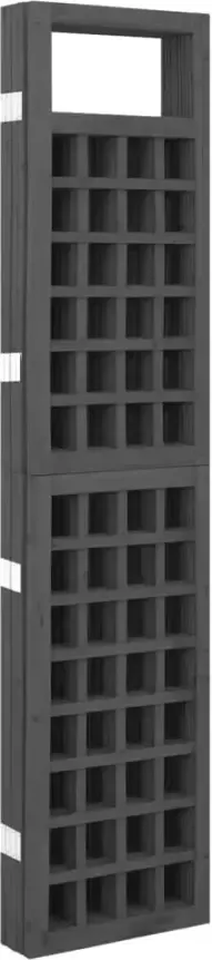 VidaXL -Kamerscherm trellis-met-5-panelen-201 5x180-cm-vurenhout-zwart - Foto 4