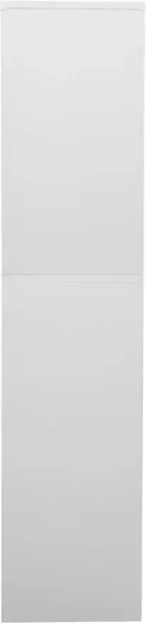 VidaXL -Kantoorkast-90x40x180-cm-staal-en-gehard-glas-lichtgrijs - Foto 3