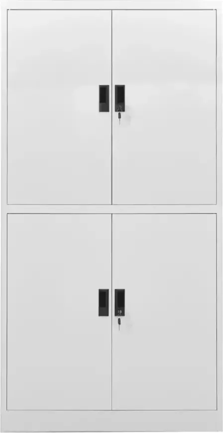 VidaXL -Kantoorkast-90x40x180-cm-staal-lichtgrijs - Foto 4