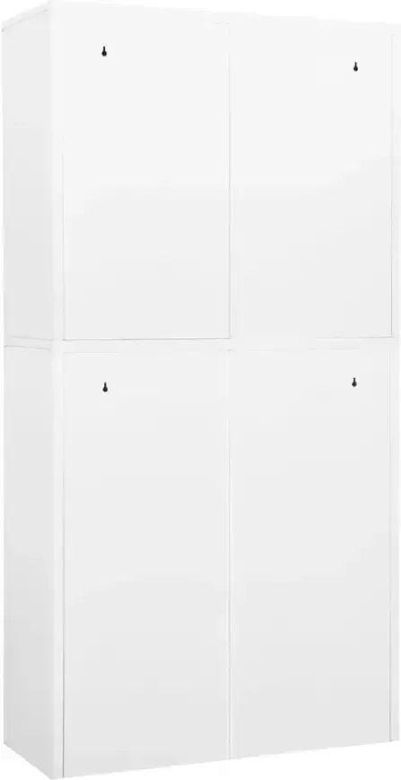 VidaXL -Kantoorkast-90x40x180-cm-staal-wit - Foto 3