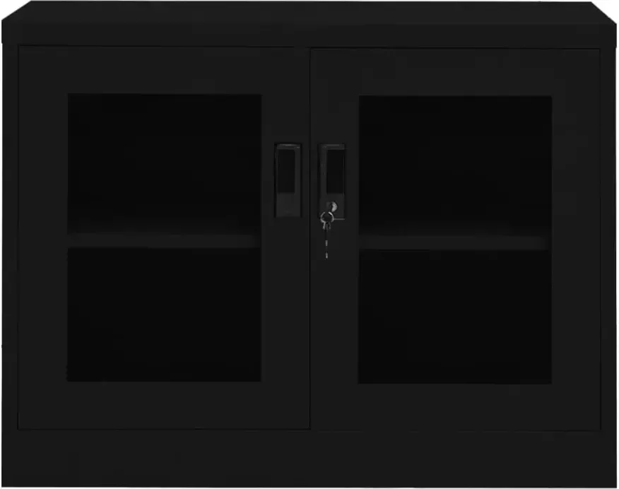 VidaXL -Kantoorkast-90x40x70-cm-staal-zwart - Foto 3