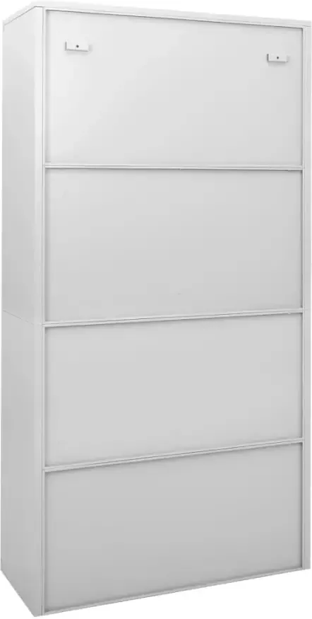 VidaXL -Kantoorkast-met-schuifdeuren-90x40x180-cm-staal-lichtgrijs - Foto 5
