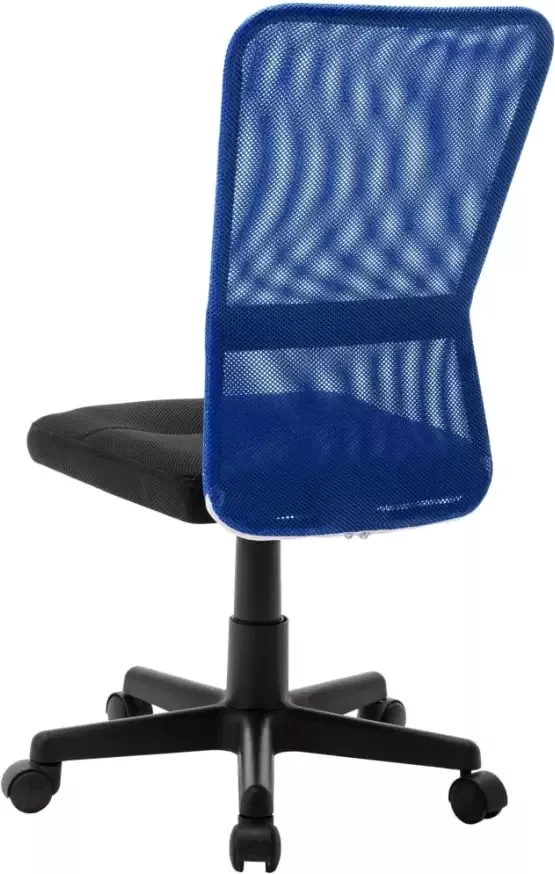 VidaXL -Kantoorstoel-44x52x100-cm-mesh-stof-zwart-en-blauw - Foto 2