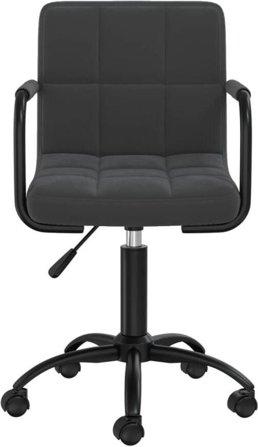 VIDAXL Kantoorstoel draaibaar fluweel zwart