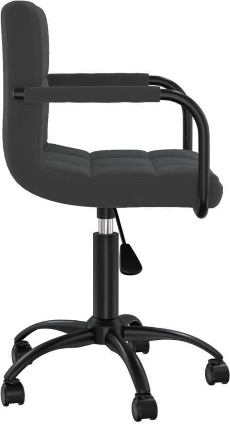 VIDAXL Kantoorstoel draaibaar fluweel zwart - Foto 4