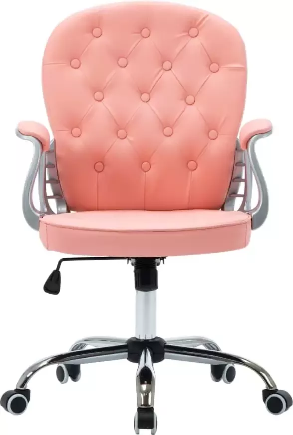 VidaXL -Kantoorstoel-draaibaar-kunstleer-roze - Foto 5