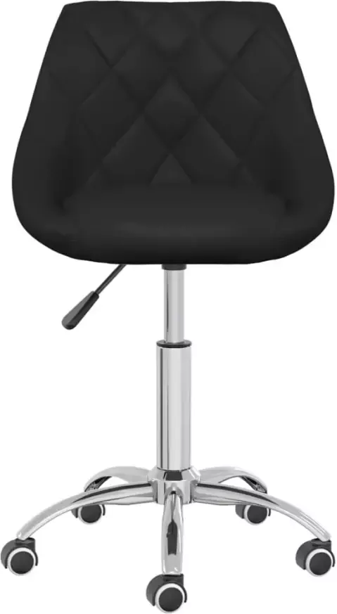 VidaXL -Kantoorstoel-draaibaar-kunstleer-zwart - Foto 1