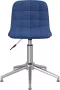 VIDAXL Kantoorstoel draaibaar stof blauw - Thumbnail 3