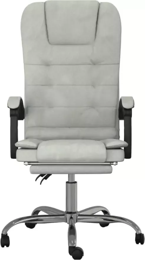 VidaXL -Kantoorstoel-massage-verstelbaar-fluweel-lichtgrijs - Foto 5