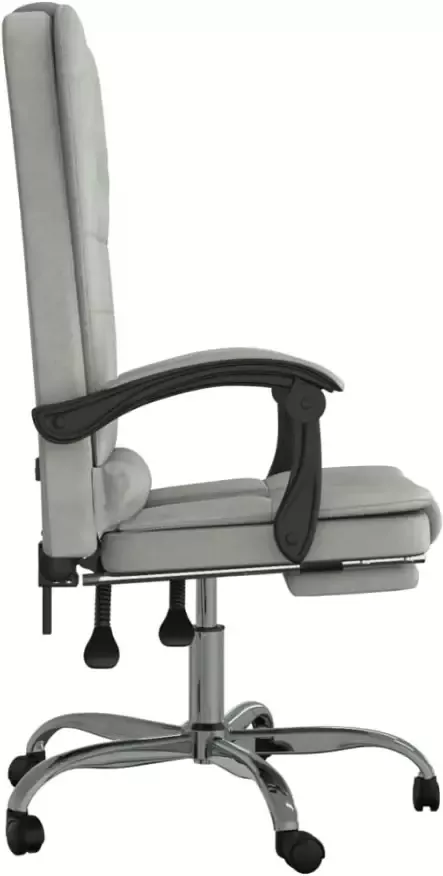 VidaXL -Kantoorstoel-massage-verstelbaar-fluweel-lichtgrijs - Foto 4