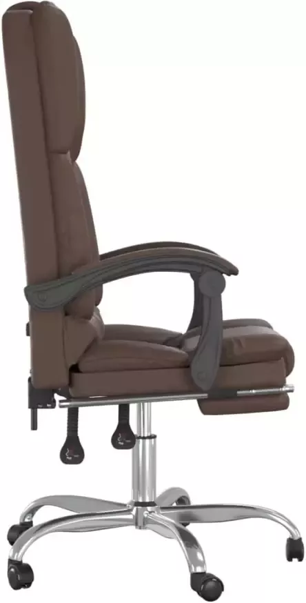VidaXL -Kantoorstoel-massage-verstelbaar-kunstleer-bruin - Foto 4