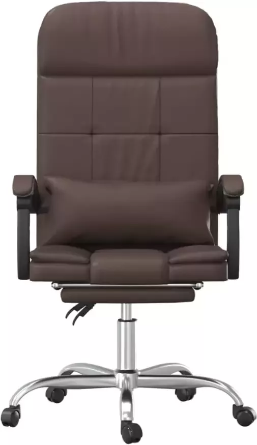 VidaXL -Kantoorstoel-massage-verstelbaar-kunstleer-bruin - Foto 5