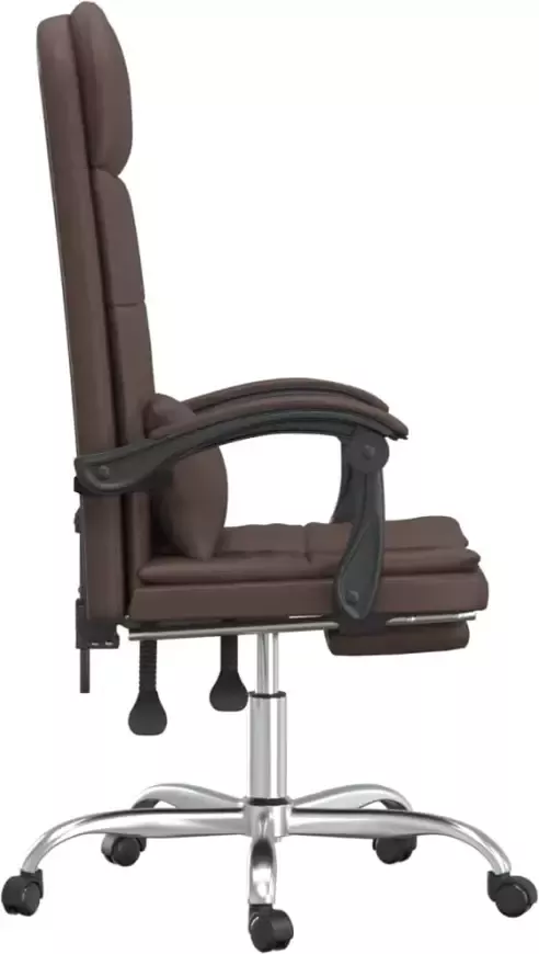 VidaXL -Kantoorstoel-massage-verstelbaar-kunstleer-bruin - Foto 4