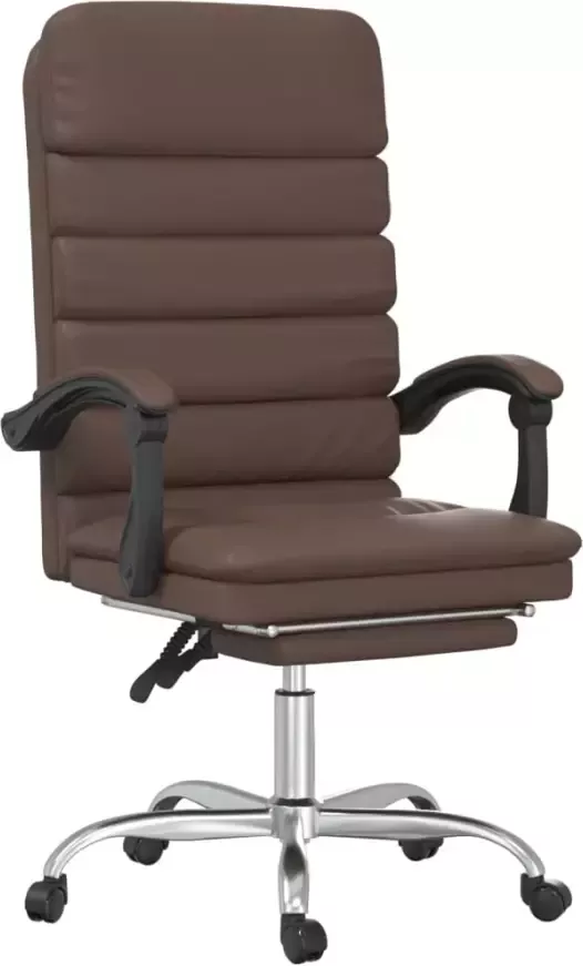 VidaXL -Kantoorstoel-massage-verstelbaar-kunstleer-bruin - Foto 8