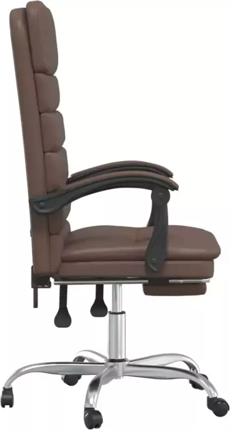 VidaXL -Kantoorstoel-massage-verstelbaar-kunstleer-bruin - Foto 7