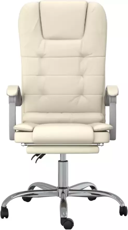 VidaXL -Kantoorstoel-massage-verstelbaar-kunstleer-crèmekleurig - Foto 5