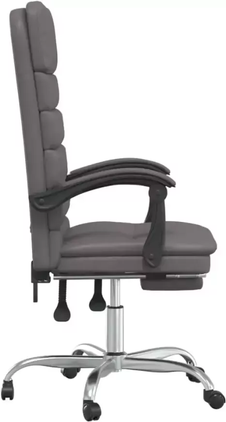VidaXL -Kantoorstoel-massage-verstelbaar-kunstleer-grijs - Foto 6