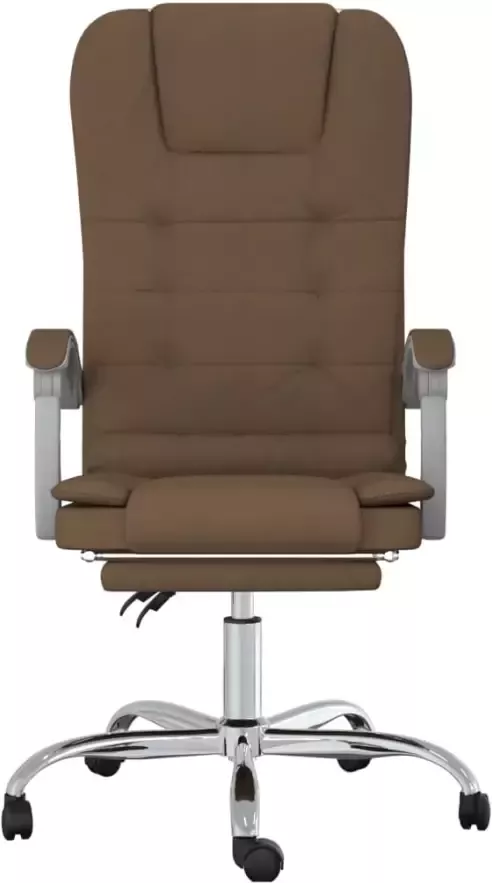 VidaXL -Kantoorstoel-massage-verstelbaar-stof-bruin - Foto 4