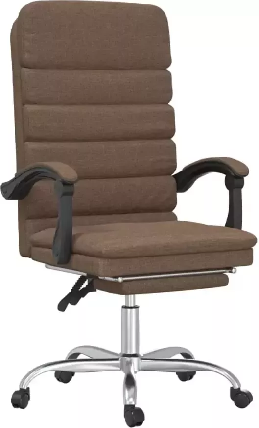 VidaXL -Kantoorstoel-massage-verstelbaar-stof-bruin - Foto 6