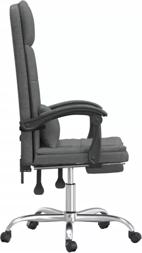 VidaXL -Kantoorstoel-massage-verstelbaar-stof-donkergrijs - Foto 4