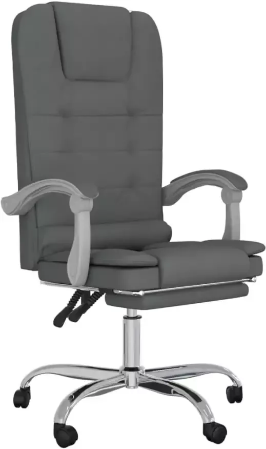 VidaXL -Kantoorstoel-massage-verstelbaar-stof-donkergrijs - Foto 6