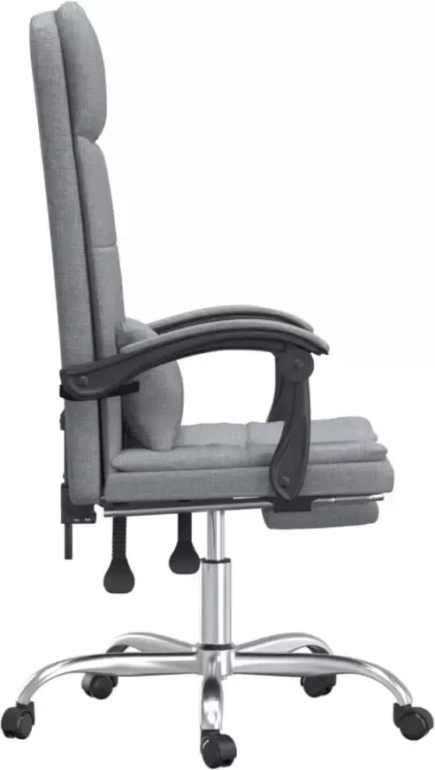 VidaXL -Kantoorstoel-massage-verstelbaar-stof-lichtgrijs - Foto 4