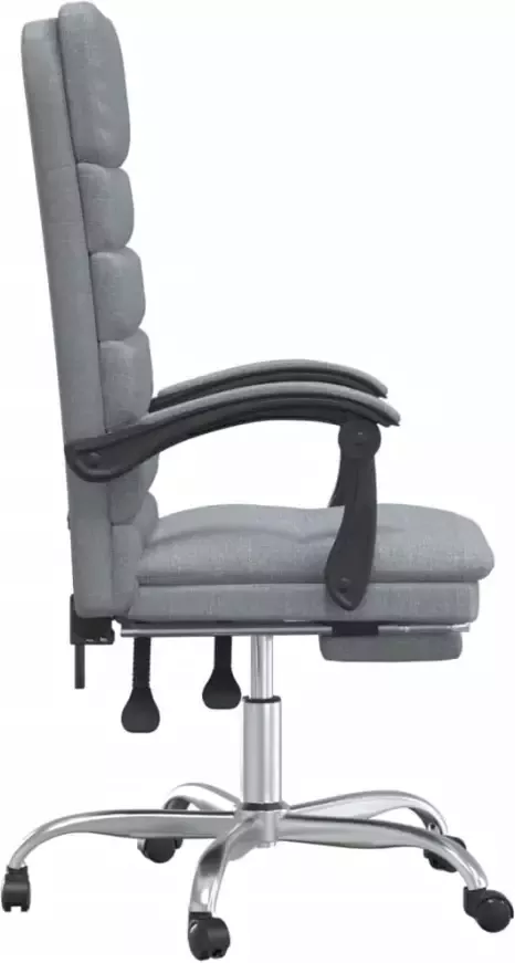 VidaXL -Kantoorstoel-massage-verstelbaar-stof-lichtgrijs - Foto 4