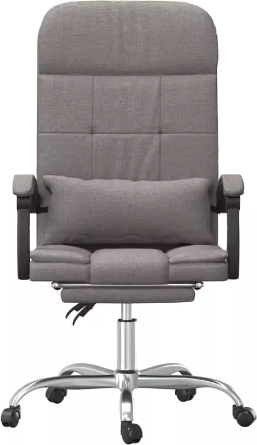 VidaXL -Kantoorstoel-massage-verstelbaar-stof-taupe - Foto 6