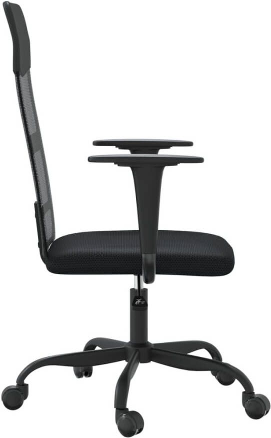 VidaXL -Kantoorstoel-verstelbare-hoogte-mesh-en-kunstleer-zwart - Foto 4