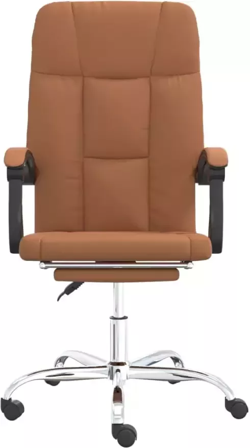 VidaXL -Kantoorstoel-verstelbaar-kunstleer-bruin - Foto 4