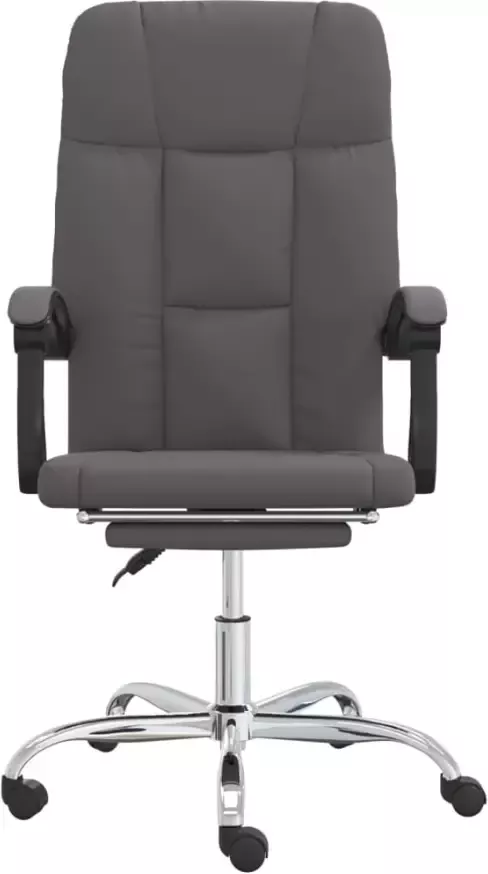 VidaXL -Kantoorstoel-verstelbaar-kunstleer-grijs - Foto 4