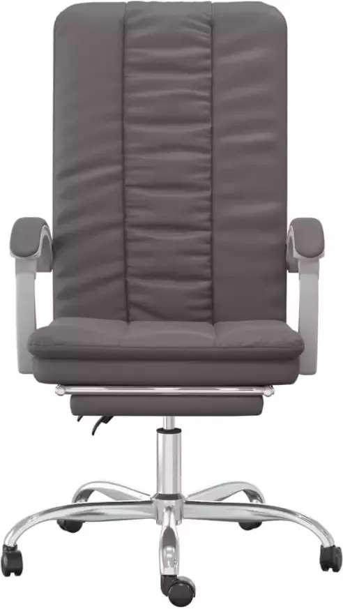 VidaXL -Kantoorstoel-verstelbaar-kunstleer-grijs - Foto 5