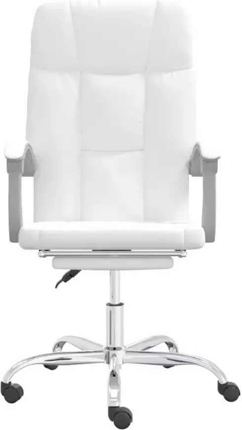 VidaXL -Kantoorstoel-verstelbaar-kuntsleer-wit - Foto 4