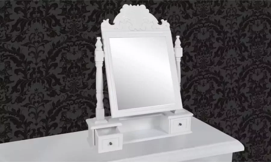 VIDAXL Kaptafel met draaiende rechthoekige spiegel MDF - Foto 4