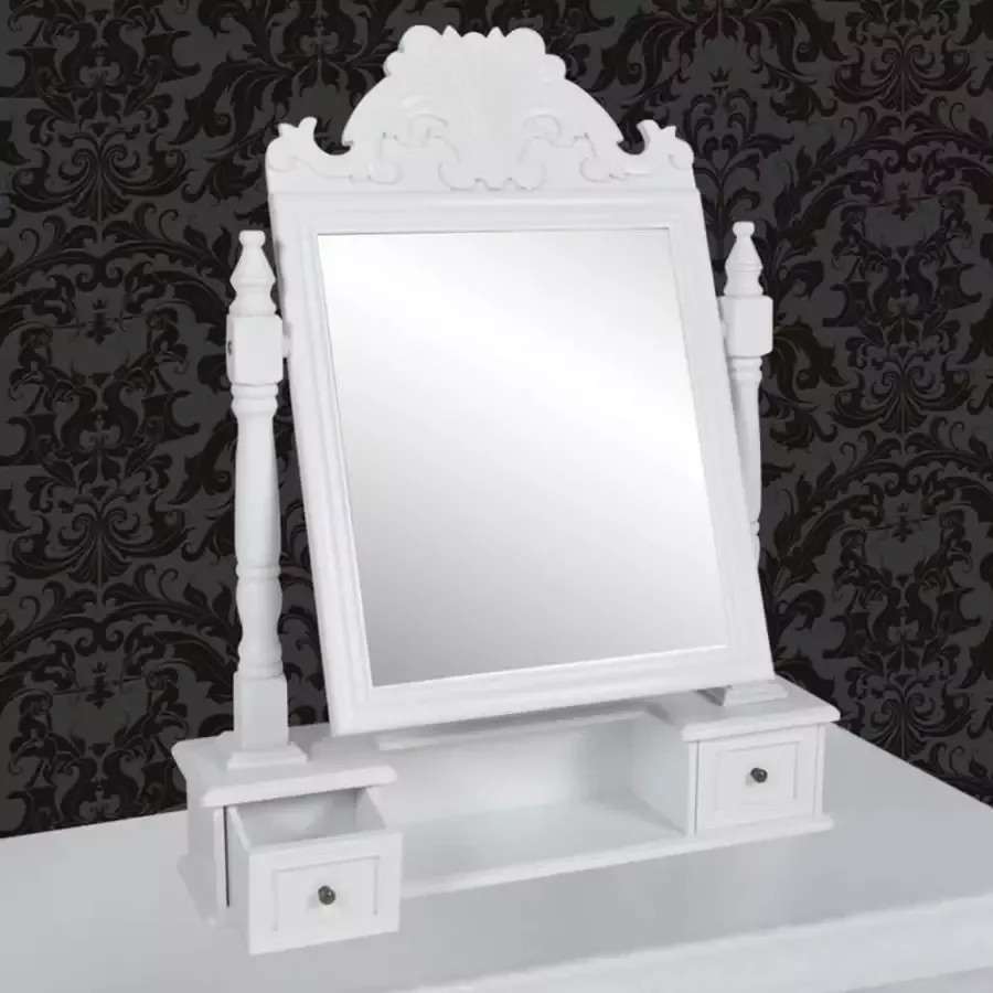 VIDAXL Kaptafel met draaiende rechthoekige spiegel MDF - Foto 1