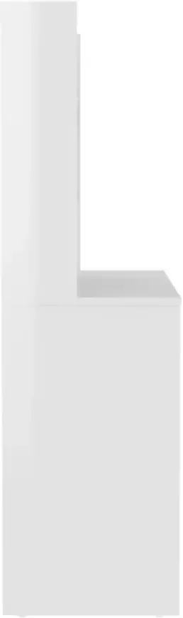 VIDAXL Kaptafel met LED-verlichting 100x40x135 cm MDF glanzend wit - Foto 3
