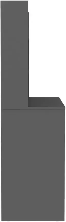 VIDAXL Kaptafel met LED-verlichting 100x40x135 cm MDF grijs - Foto 3