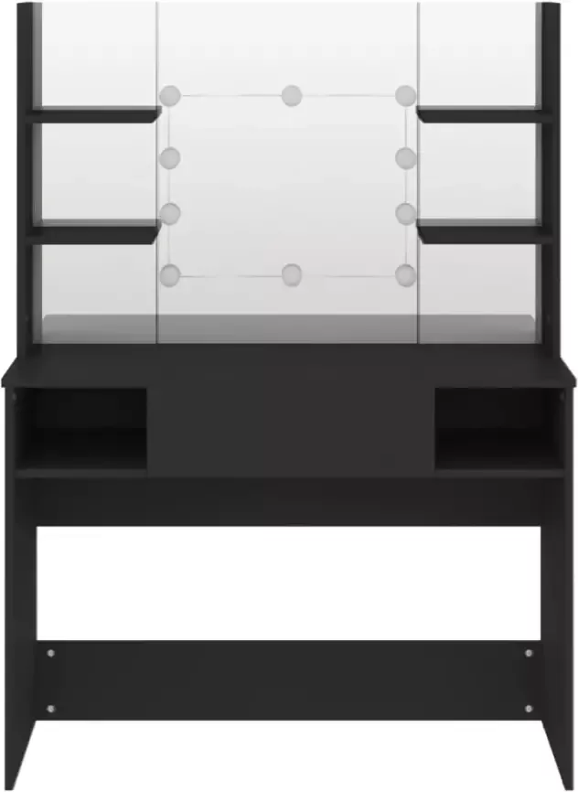 VIDAXL Kaptafel met LED-verlichting 100x40x135 cm MDF zwart - Foto 2