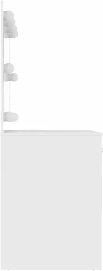 VIDAXL Kaptafel met LED-verlichting 110x55x145 cm MDF wit