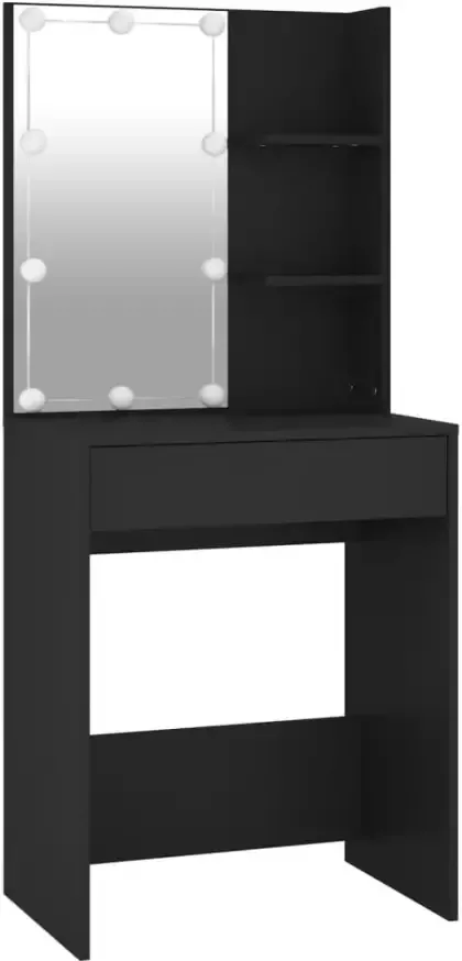 VIDAXL Kaptafel met LED-verlichting 60x40x140 cm zwart - Foto 1