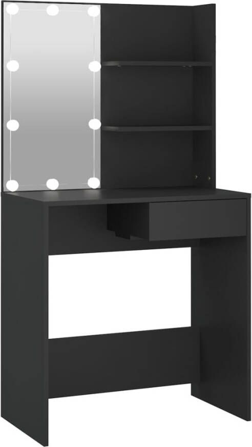 VIDAXL Kaptafel met LED-verlichting 74 5x40x141 cm zwart - Foto 2